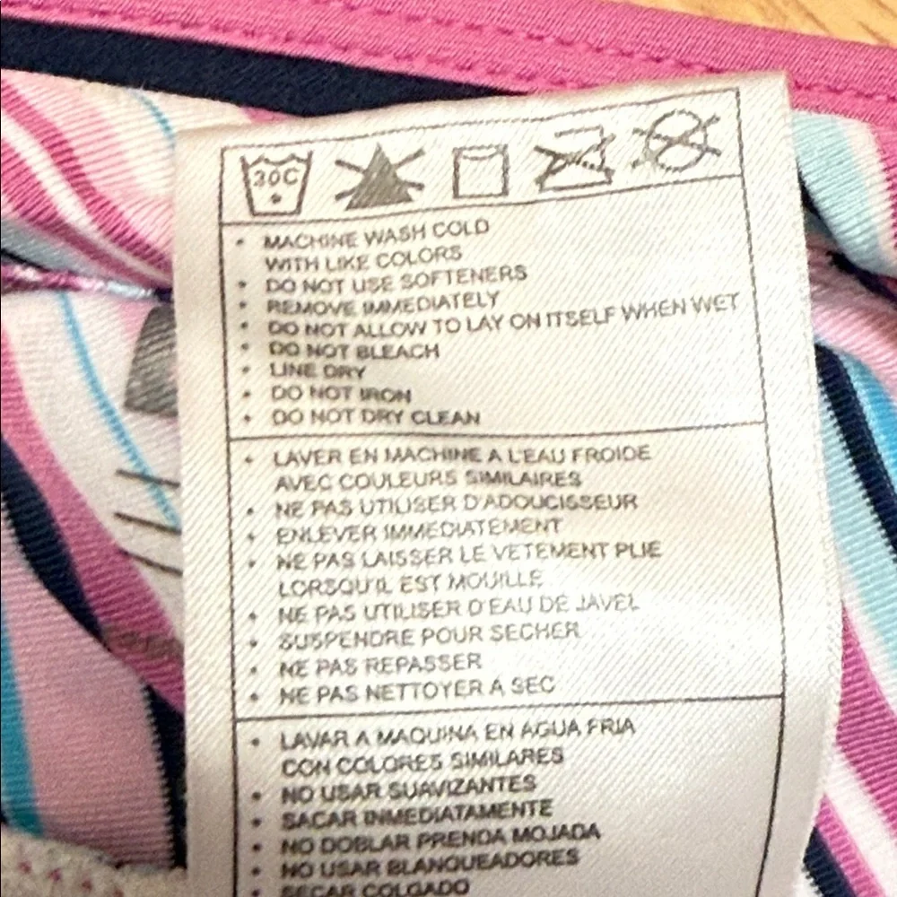 Nike Girls M Blue Pink Striped Skort Dri-Fit Athletic Tennis Running Active - Picture 3 of 8